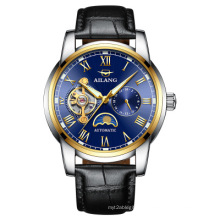 Ailang 8602 Moon Phase Tourbillon Automaitc Watches Stainless Steel Mens Luxury Mechanical Watch